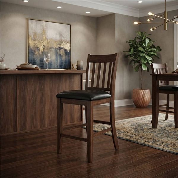 Tessa Chianti Slat Back Pub Stools, 2-Pack