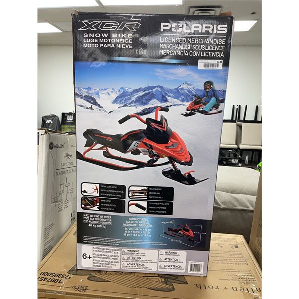 Polaris XCR Snow Bike Sled 117cm Red for Ages 6+