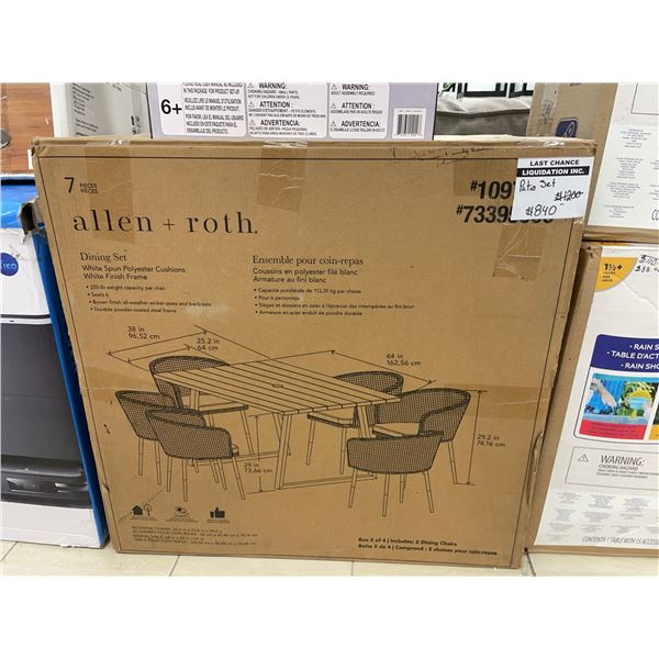 Allen + roth 7-Piece Dining Set, White Finish