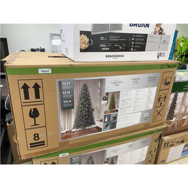 12ft Pre-Lit Artificial Christmas Tree LED