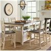 Image 1 : Jofran Ladderback 2pc Stool Set, Vintage White SKU: 1706-BS401KD