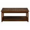 Image 2 : Jofran Baroque Brown Cocktail Table with Mosaic Tile Inlay, #698-1