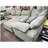 Image 6 : Modular Grey Fabric Sectional Sofa With Ottoman