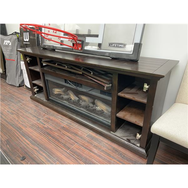 Electric Fireplace Entertainment Console Unit