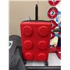 Image 1 : LEGO Red Brick Suitcase With Combo Lock, Broken Handle