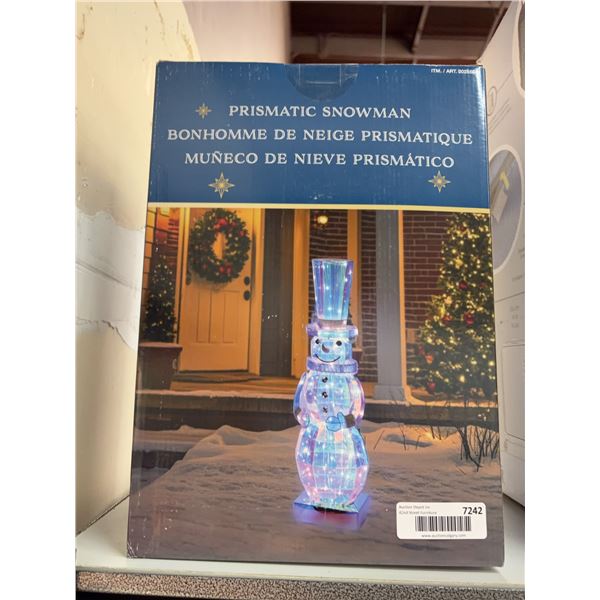 3ft Prismatic Snowman Decoration with 100 LED Lights