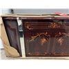 Image 4 : Wood Sideboard With Floral Inlay In Box