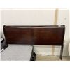 Image 2 : Dark Wood Sleigh Style Queen Headboard, No Frame