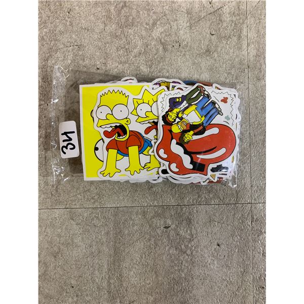 Lot Of 100 Simpsons Stickers