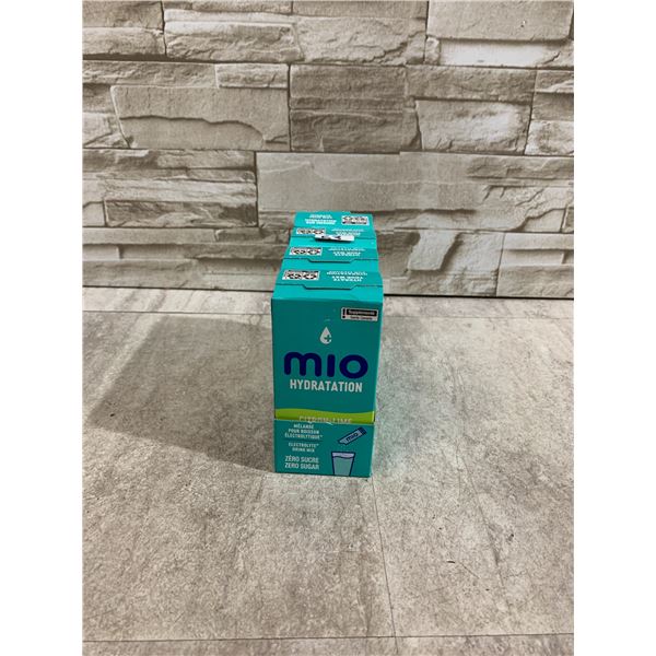 Lot Of 4 Boxes Of Mio Hydration Citron Lime Packets - 10 Packets Each Box - Zero Sugar