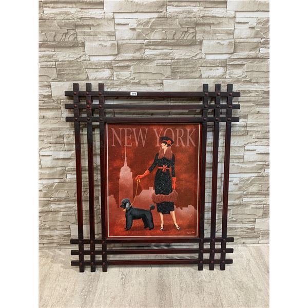 New York Art Print Decoration With Metal Frame