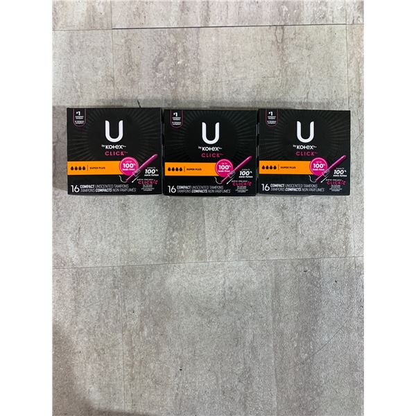 Lot Of 3 Boxes Of 16 Compact Unscented Tampons