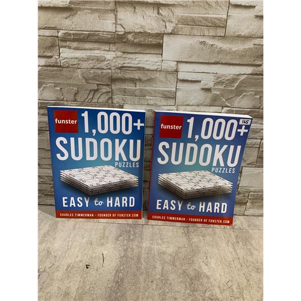 Lot Of 2 Funster 1000+ Sudoku Puzzle Books
