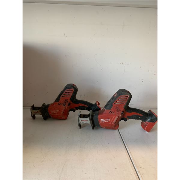 Lot Of 2 Milwaukee M18 Hackzall Cordless One Handed Reciprocating Saws