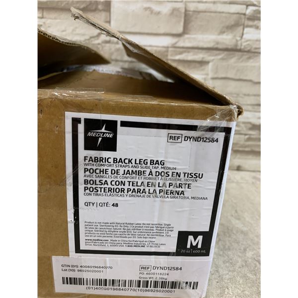 Large Box Of Assorted Medline Fabric Back Leg Bags