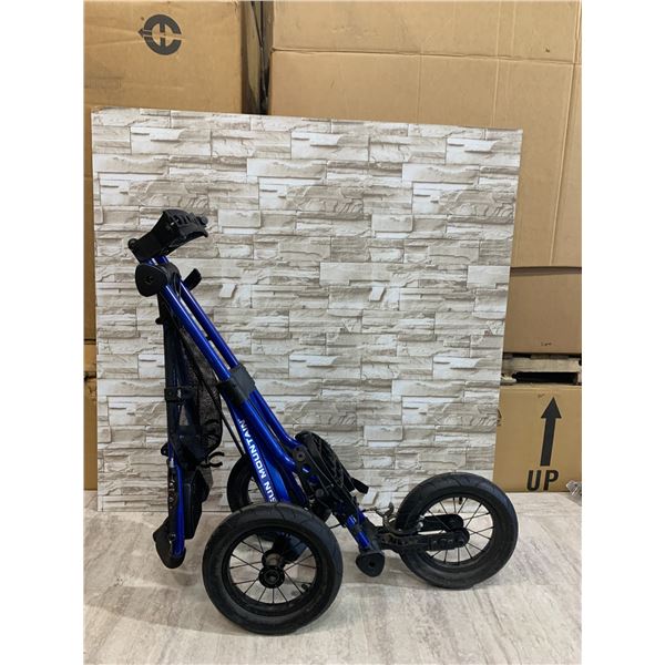 Sun Mountain 3 Wheel Golf Push Cart - Speed Cart V1 - Blue - Needs Brakes Adjusted & 1 Bag Support B