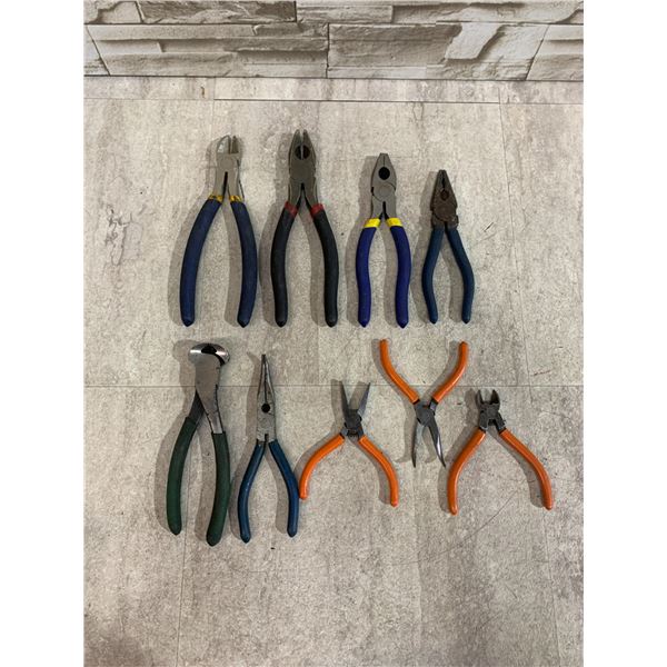 Lot Of 9 Snips & Pliers