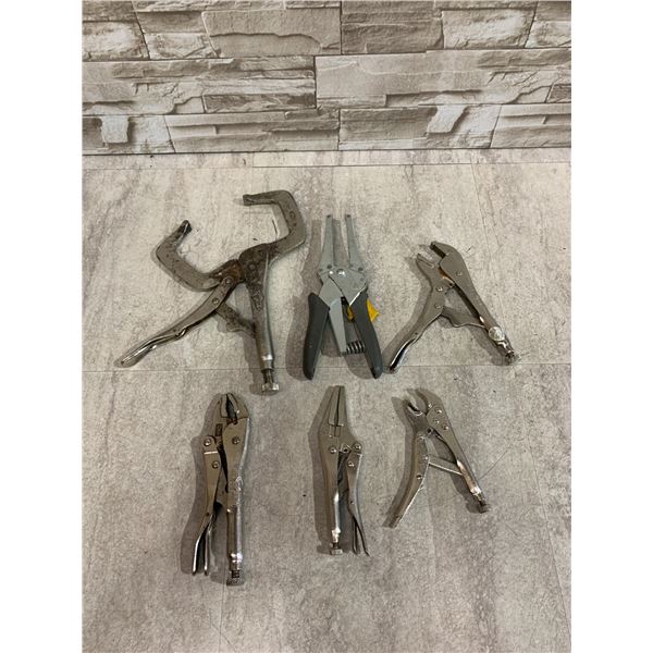 Lot Of 6 Assorted Vice Grip Clamps