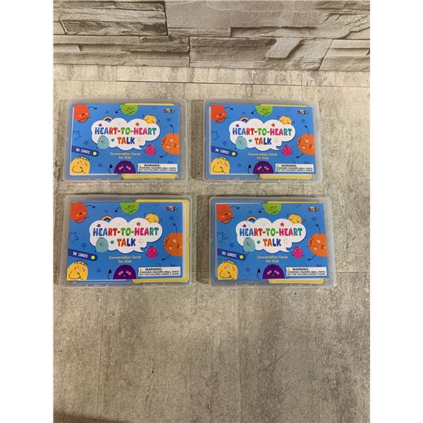 Lot Of 4 Heart To Heart Talk Conversation Cards For Kids Packs