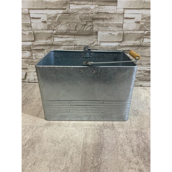 Rectengular Galvanized Metal Utility Storage Basket