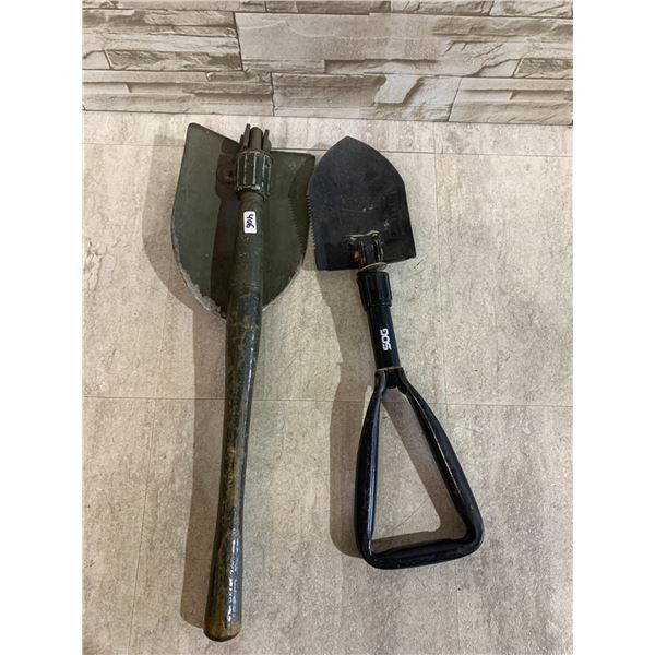 Vintage Combat Field Folding Entrenching Tool & Black Folding Shovel Tool