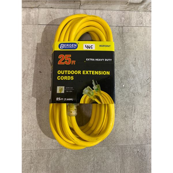 Bergen Industries 25ft Extra Heavy Duty Outdoor Extension Cord