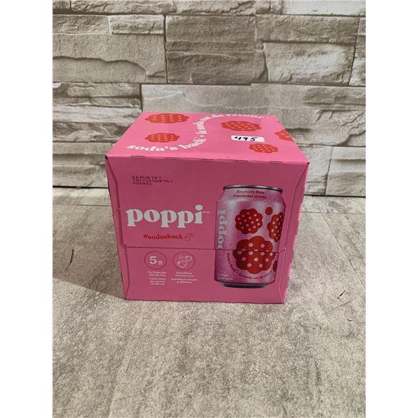 Lot Of 4 Cans Of Poppi Raspberry Rose Sodas