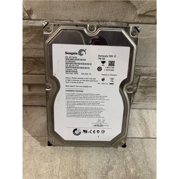 Seagate Barracuda 7200.12 750GB 3.5in Internal SATA Hard Drive
