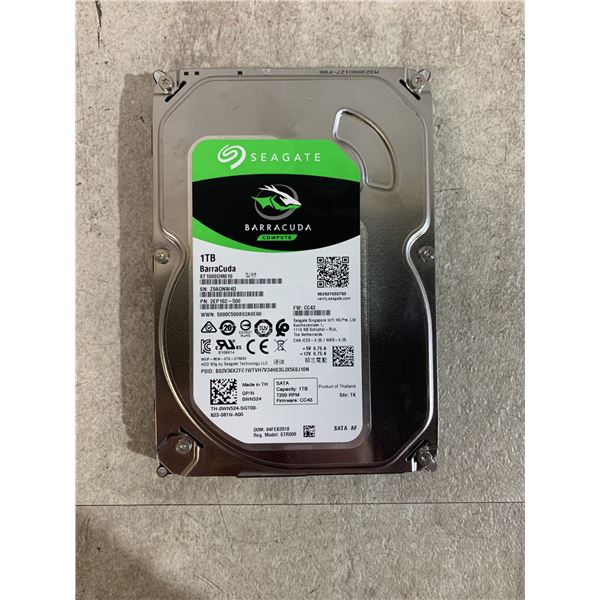 Seagate Barracuda 1TB HDD 3.5in Internal Desktop Hard Drive