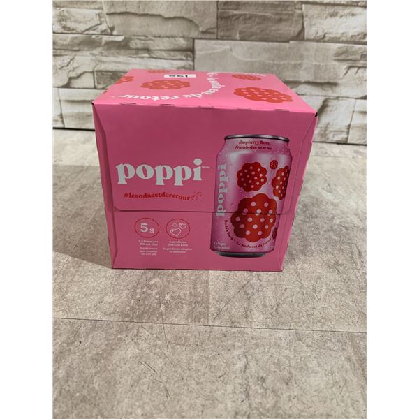 Lot Of 4 Cans Of Poppi Raspberry Rose Sodas