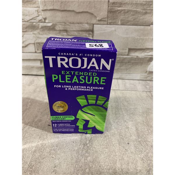 Trojan Extended Pleasure For Long Lasting Pleasure And Performance Condoms - 12 Condoms