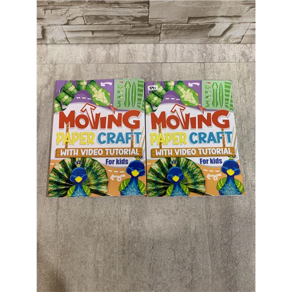 Lot Of 2 Moving Paper Craft Books With Video Tutorial For Kids