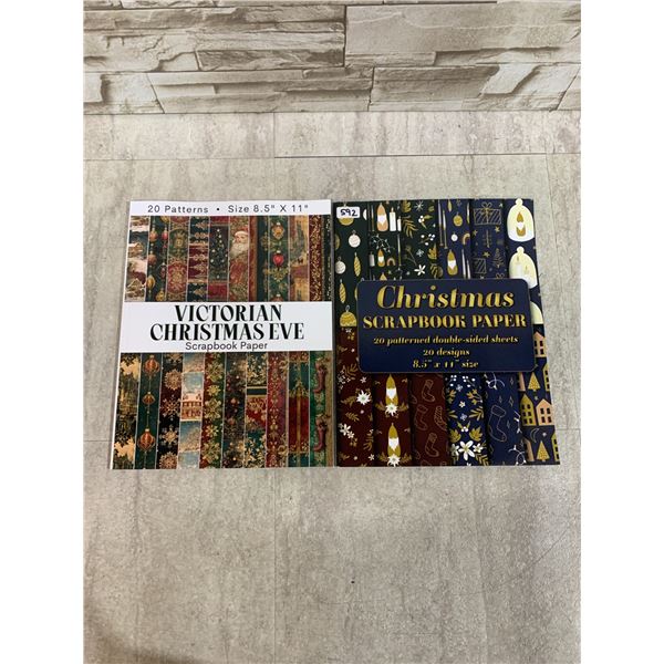 Lot Of 2 Christmas Scrapbook Paper Books