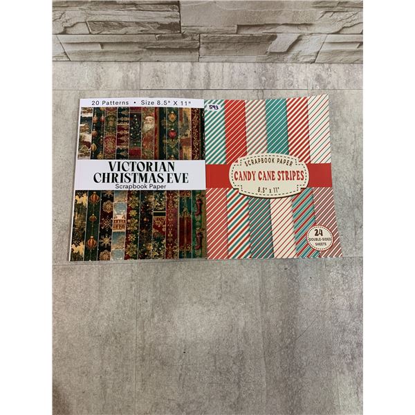 Lot Of 2 Christmas Scrapbook Paper Books