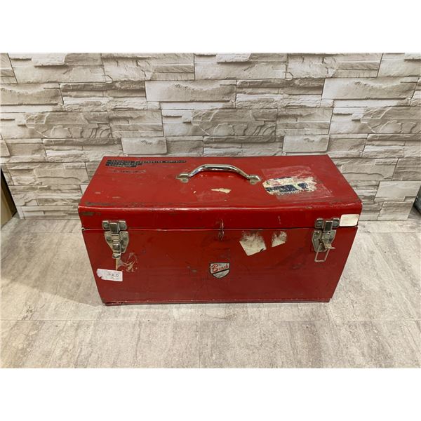 Red Tool Box With 3 Drawers