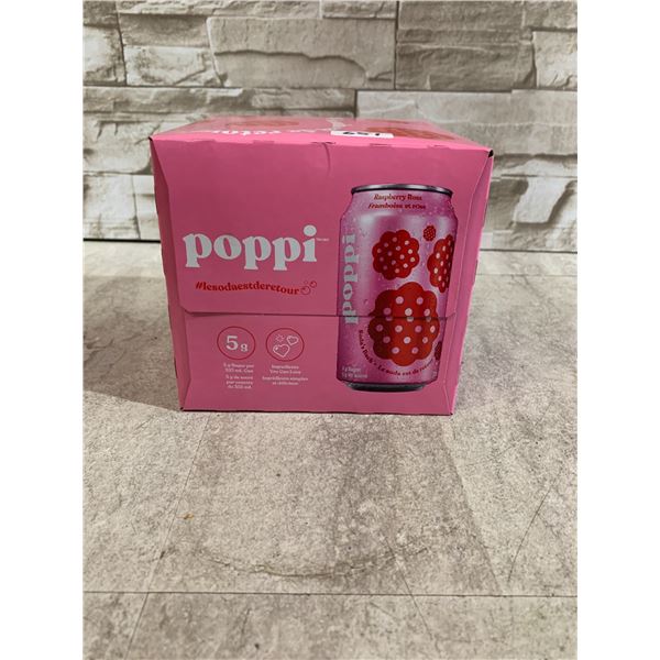 Lot Of 4 Cans Of Poppi Raspberry Rose Sodas