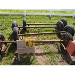Qty 4 trailer house axles w/wheels