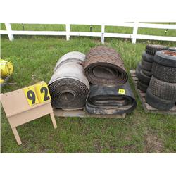 pallet of belts