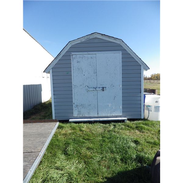 Insulated shed with doors on both ends