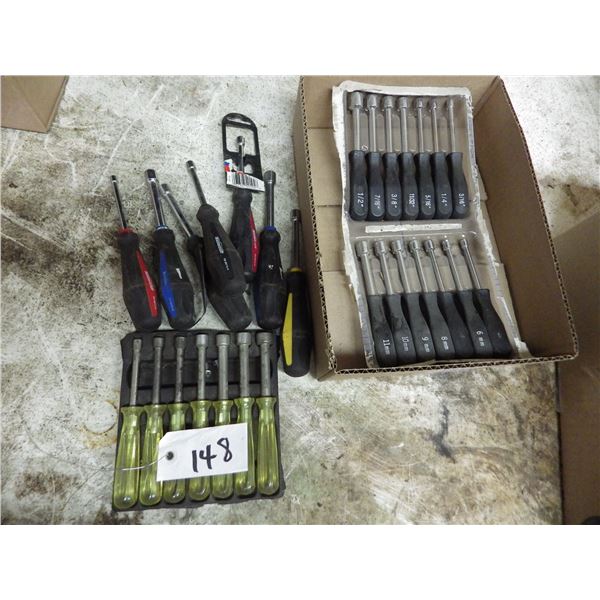 box of assorted nut drivers