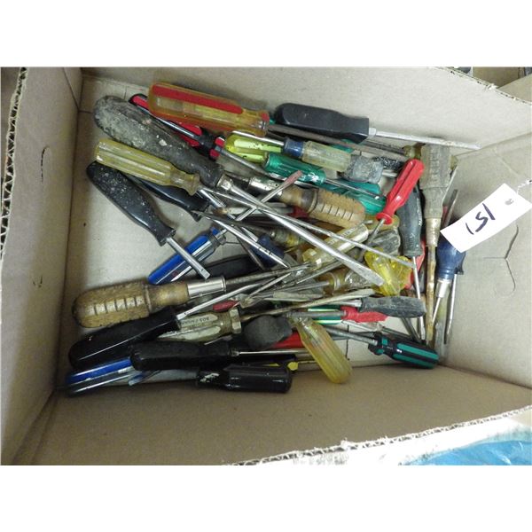 box of assorted screwdrivers