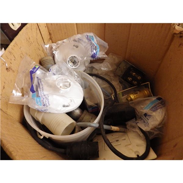 blocks of assorted electrical items and hose fittings