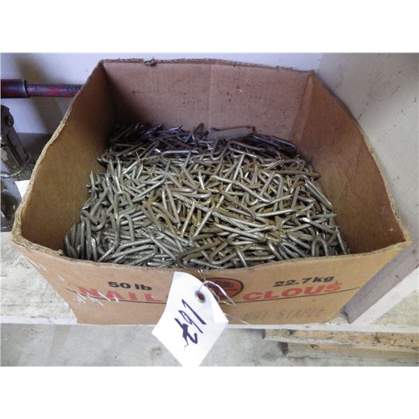 partial box of fencing staples