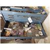 Image 7 : blue tool chest with assorted shop supplies