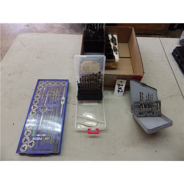 tap and die set, drill bits and hole saws