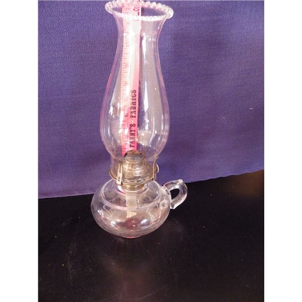 vintage finger handled coal oil Lamp with Rayo burner