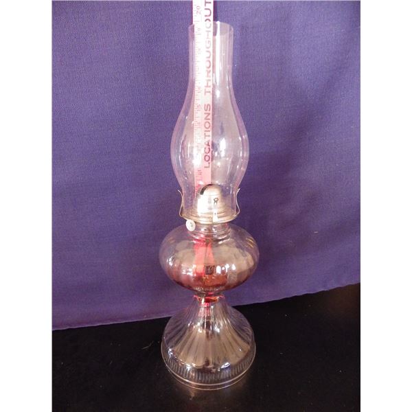 vintage coal oil Lamp with white flame burner
