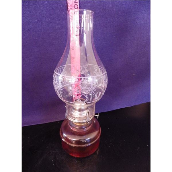 vintage coal oil lamp