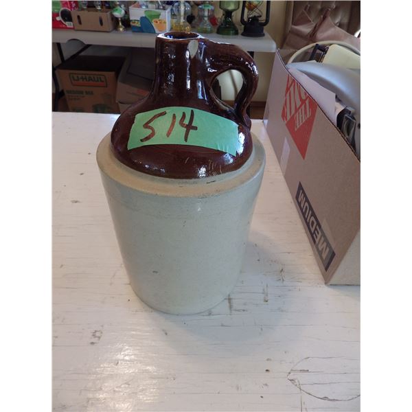 stoneware finger jug has small chip