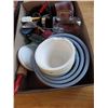 Image 1 : mixing bowls , rolling pin etc